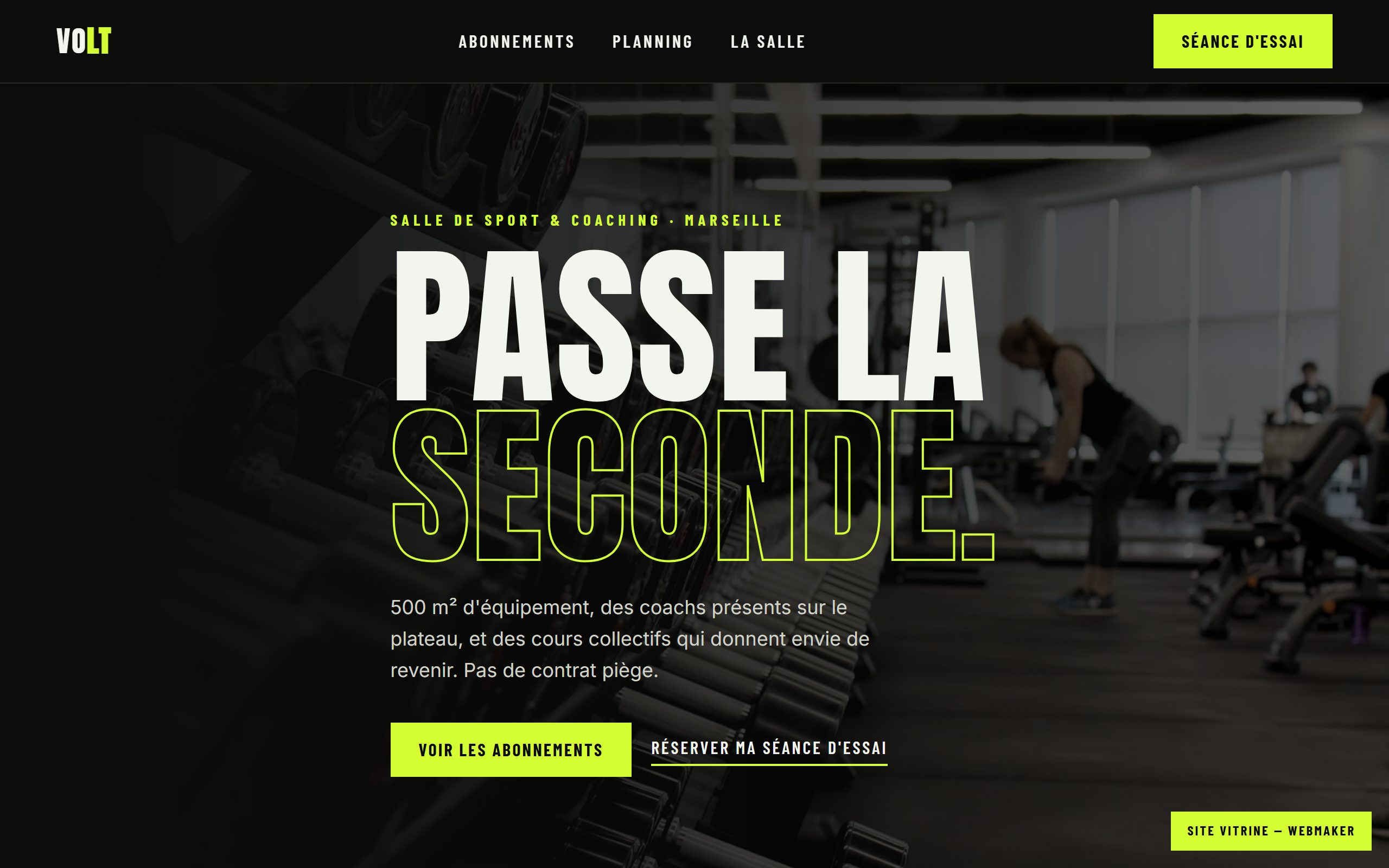 Site de la salle VOLT